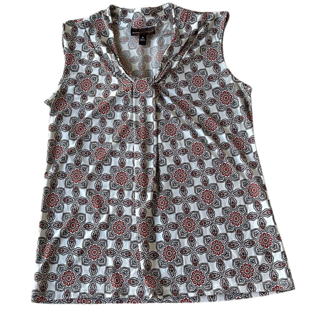 Womens Top Size Medium Multicolor Geometric Indie Professional Business Casual